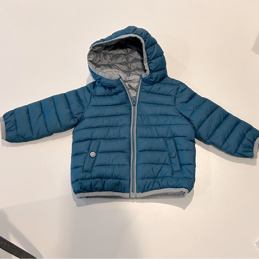 OVS baby boys puffer jacket with hood 9-12 months